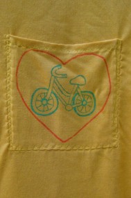 bicycle love pocket tee detail