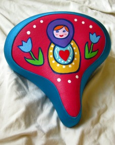 teal Russian doll seat