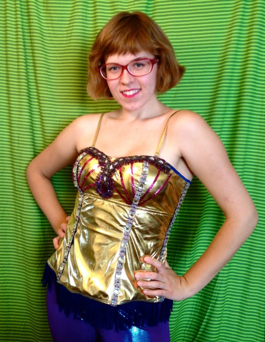 gold bustier