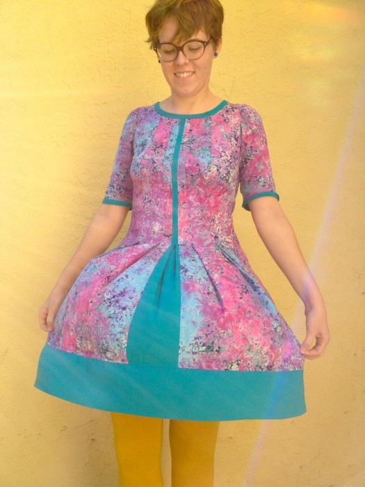 Galactic Cotton Candy dress, made by Julianne
