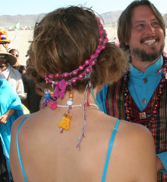 Burning Man rainbow wedding, Made by Julianne