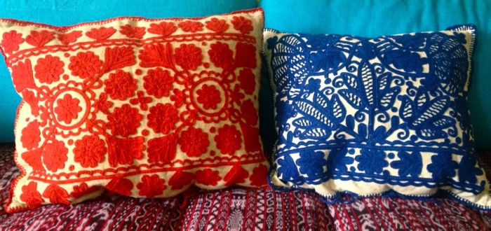 handmade pillow, made by Julianne