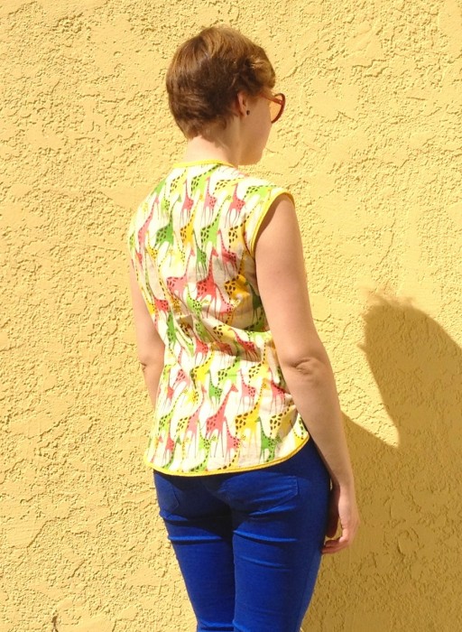 vintage giraffe blouse, made by Julianne