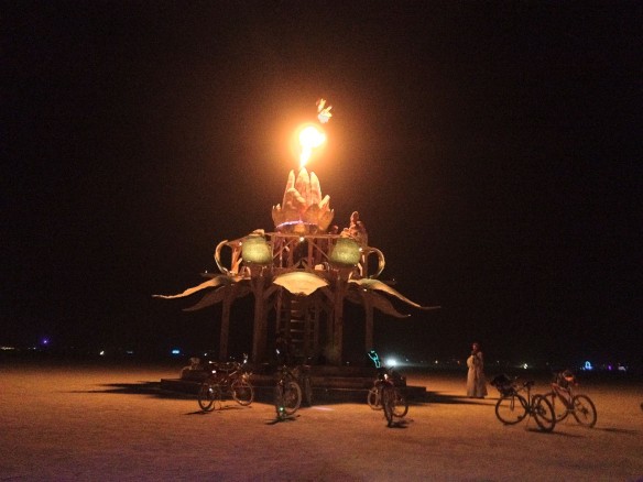 Bottlecap Gazebo, Burning Man 2012, made by Julianne