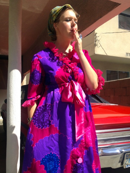 Mad Men vintage psychedelic bathrobe, made by Julianne