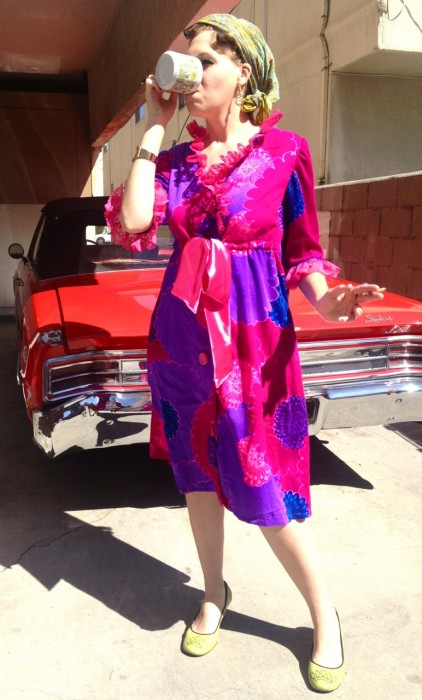 Mad Men vintage psychedelic bathrobe, made by Julianne