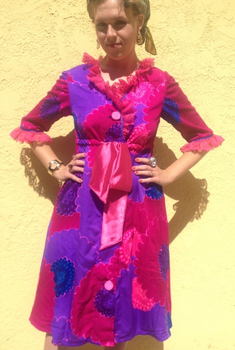 Mad Men vintage psychedelic bathrobe, made by Julianne