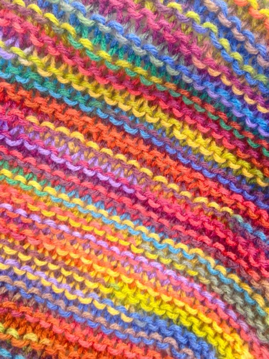 knit rainbow bag, made by Julianne