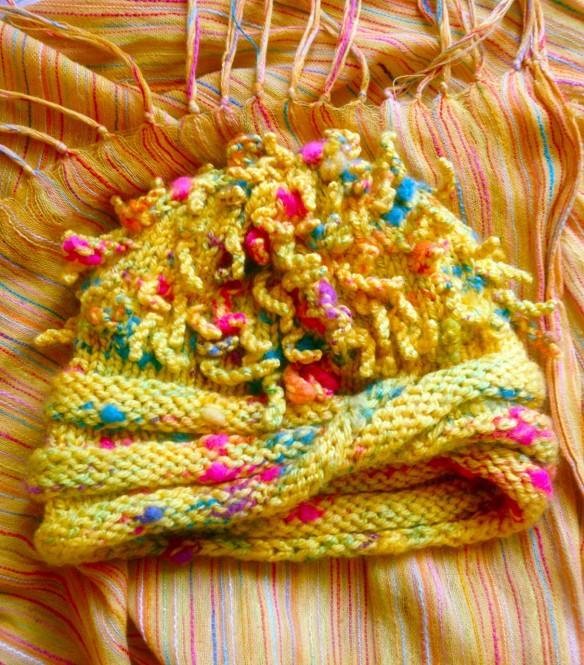 anemone hat, made by Julianne