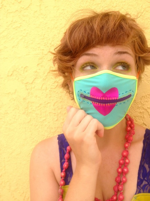 speak no evil mask, made by Julianne