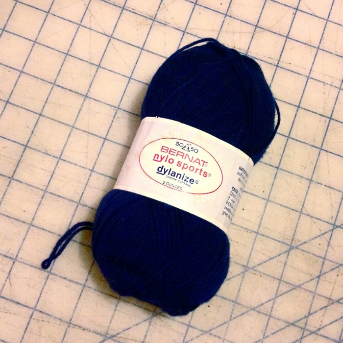 knit navy socks, made by Julianne