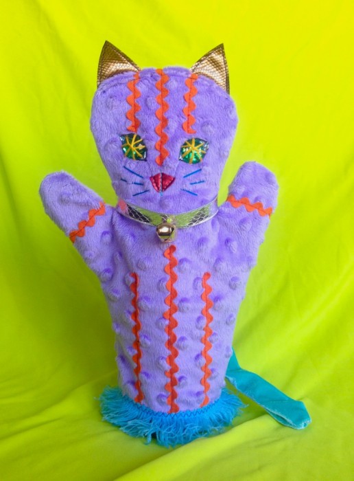 cat puppets, made by Julianne