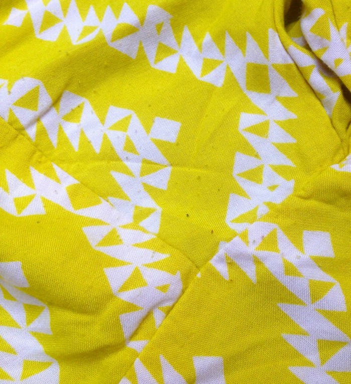 yellow zigzag dress, made by Julianne