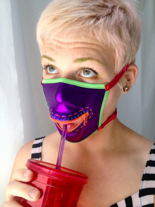 zipper mask, made by Julianne