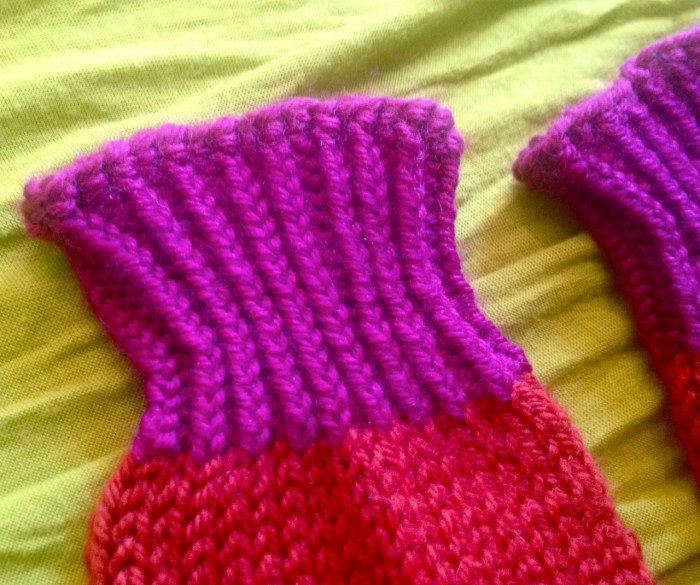 worsted weight socks, made by Julianne