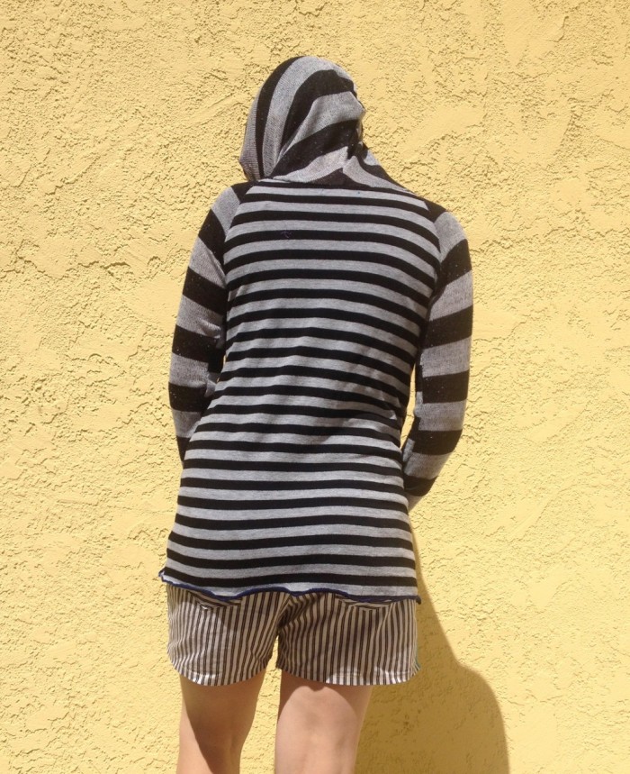 striped hoodie, made by Julianne