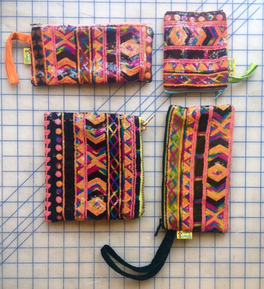 zipper bags, made by Julianne