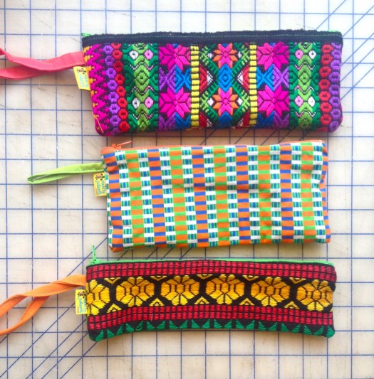 zipper bags, made by Julianne