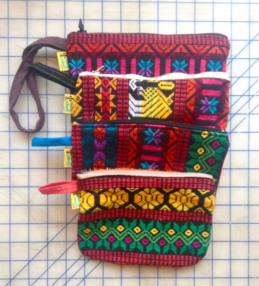 zipper bags, made by Julianne