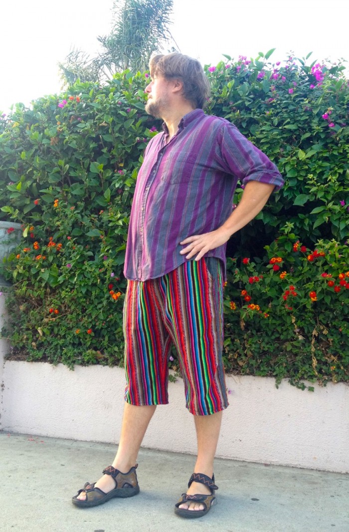 rainbow pants, made by Julianne