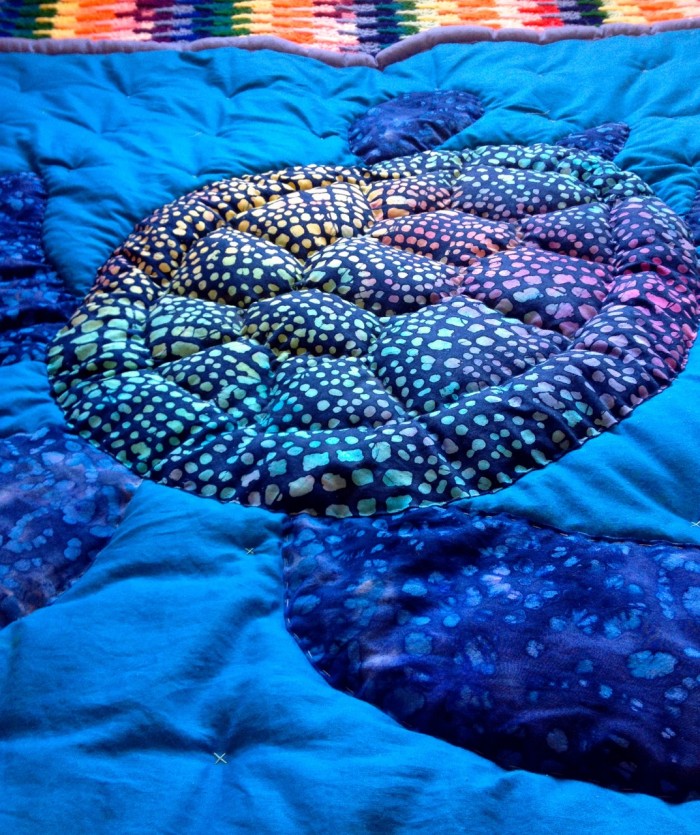 baby sea turtle quilt, made by Julianne