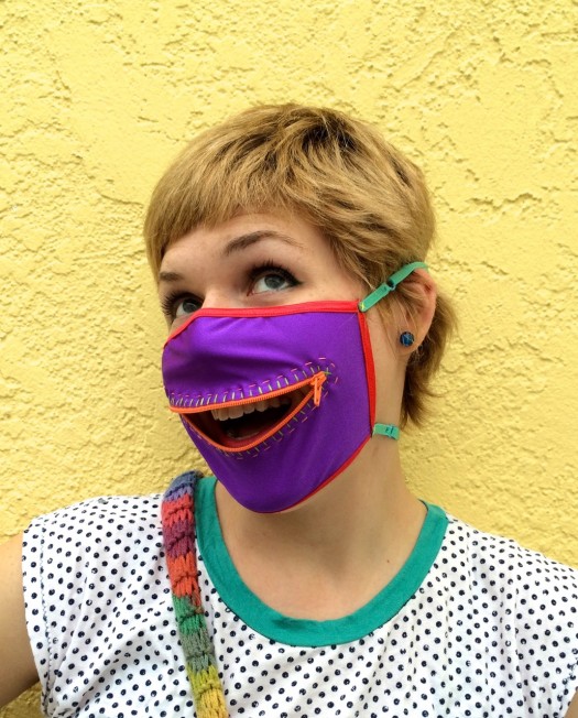 zipper mask, made by Julianne