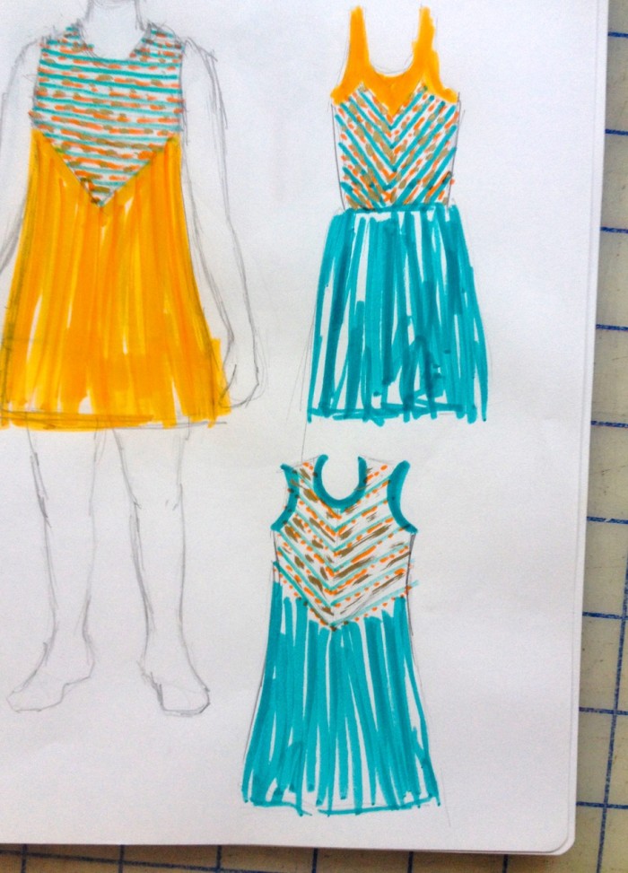 birthday dress sketches