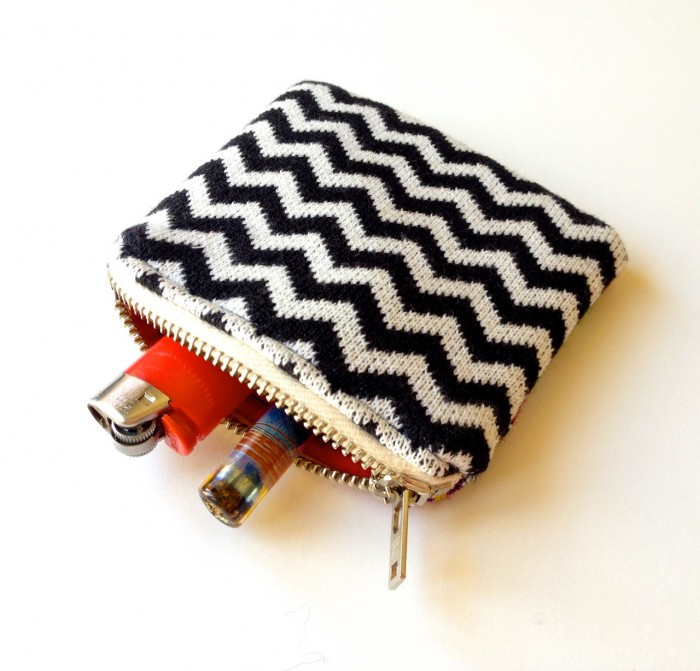 zipper stash bag, made by Julianne