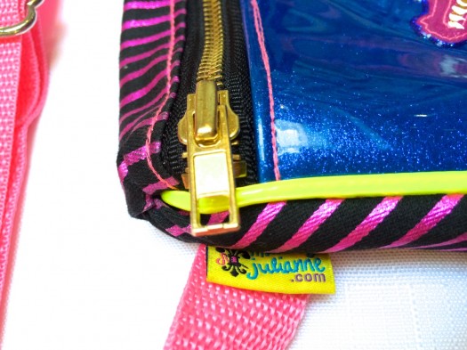 baby pink alligator fanny pack, made by Julianne
